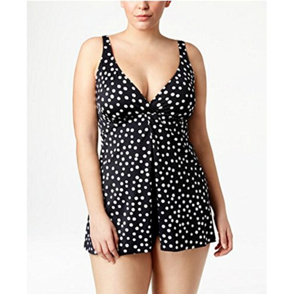 Swim Solutions Other - Swim Solutions Flyaway Tummy Control Swim Dress 24